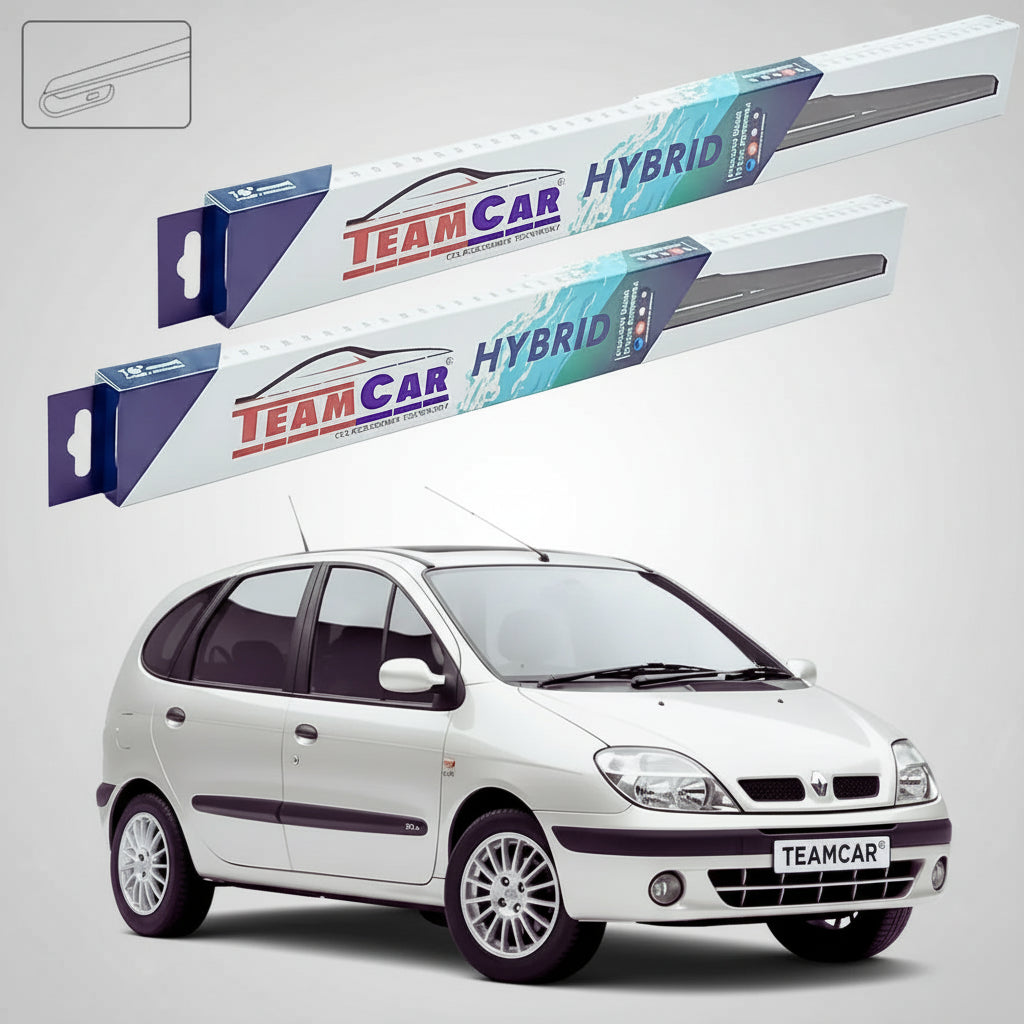 Ștergătoare Renault Scenic I 1996-2003 | Set Față Hibrid – TeamCar®