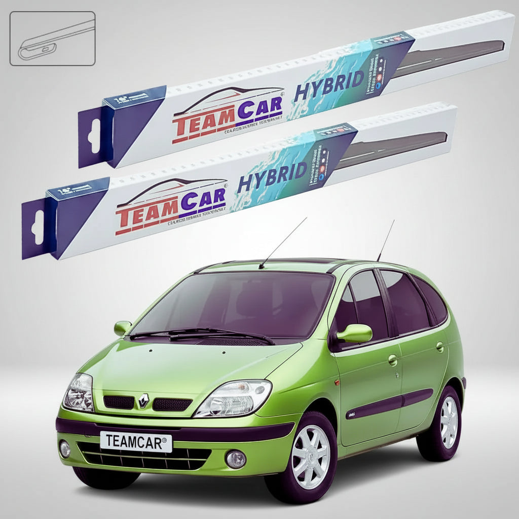 Ștergătoare Renault Scenic I Facelift 2000-2003 | Set Față Hibrid – TeamCar®