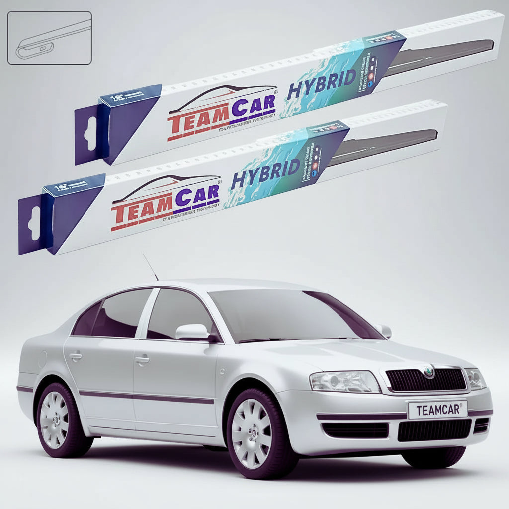 Ștergătoare Skoda Superb 3U4 2001-2004 | Set Față Hibrid – TeamCar®