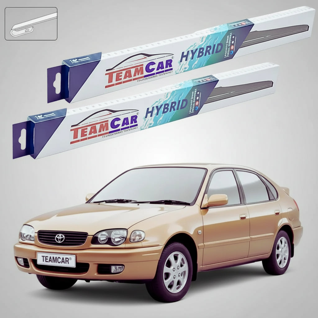 Ștergătoare Toyota Corolla E11 Hatchback 1997-2000 | Set Față Hibrid – TeamCar®