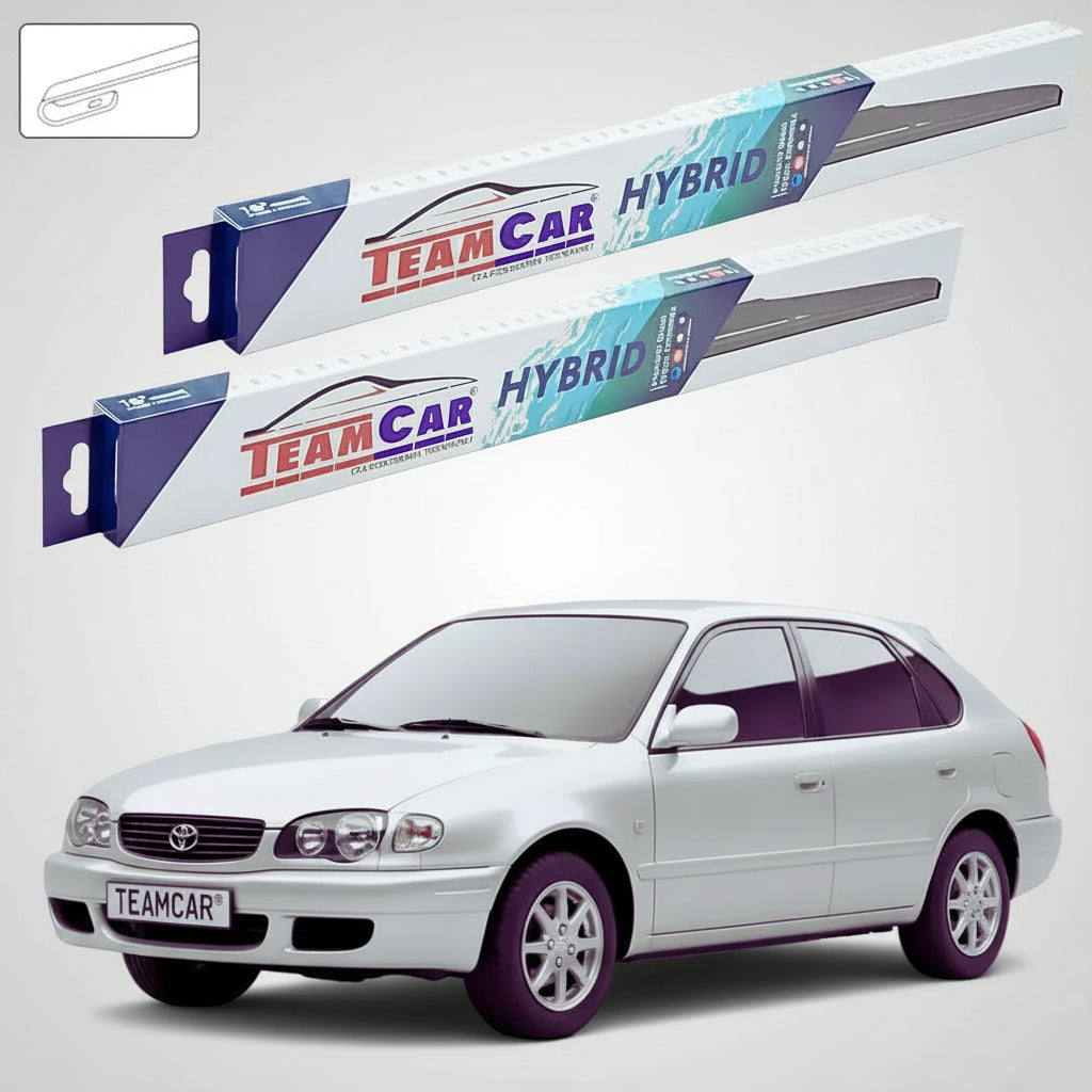 Ștergătoare Toyota Corolla E11 Liftback 1997-2001 | Set Față Hibrid – TeamCar®
