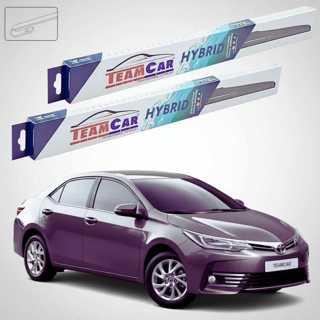 Ștergătoare Toyota Corolla E18 Sedan 2013-2019 | Set Față Hibrid – TeamCar®