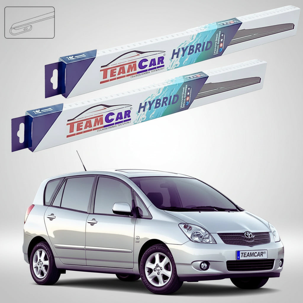 Ștergătoare Toyota Corolla Verso E12 MPV 2002-2004 | Set Față Hibrid – TeamCar®