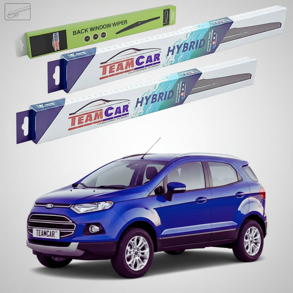 Ștergătoare Ford Ecosport SUV 2013-2016 | Set Față și Spate Hibrid – TeamCar®