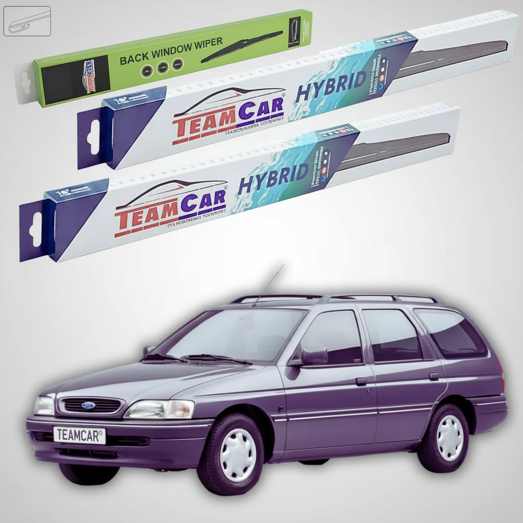 Ștergătoare Ford Escort Gen V VI Turnier Break 1990-1994 | Set Față și Spate Hibrid – TeamCar®