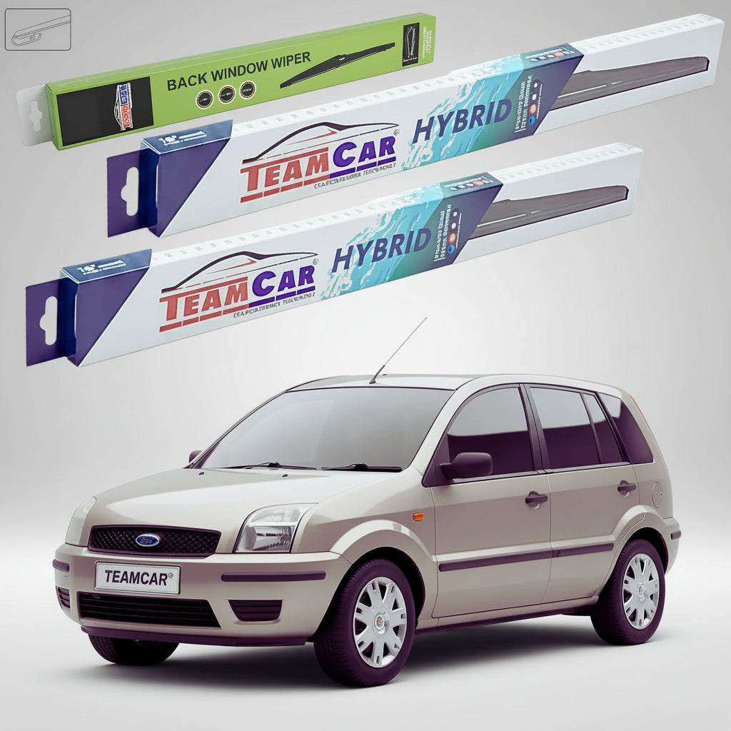 Ștergătoare Ford Fusion JU 2002-2012 | Set Față și Spate Hibrid – TeamCar®