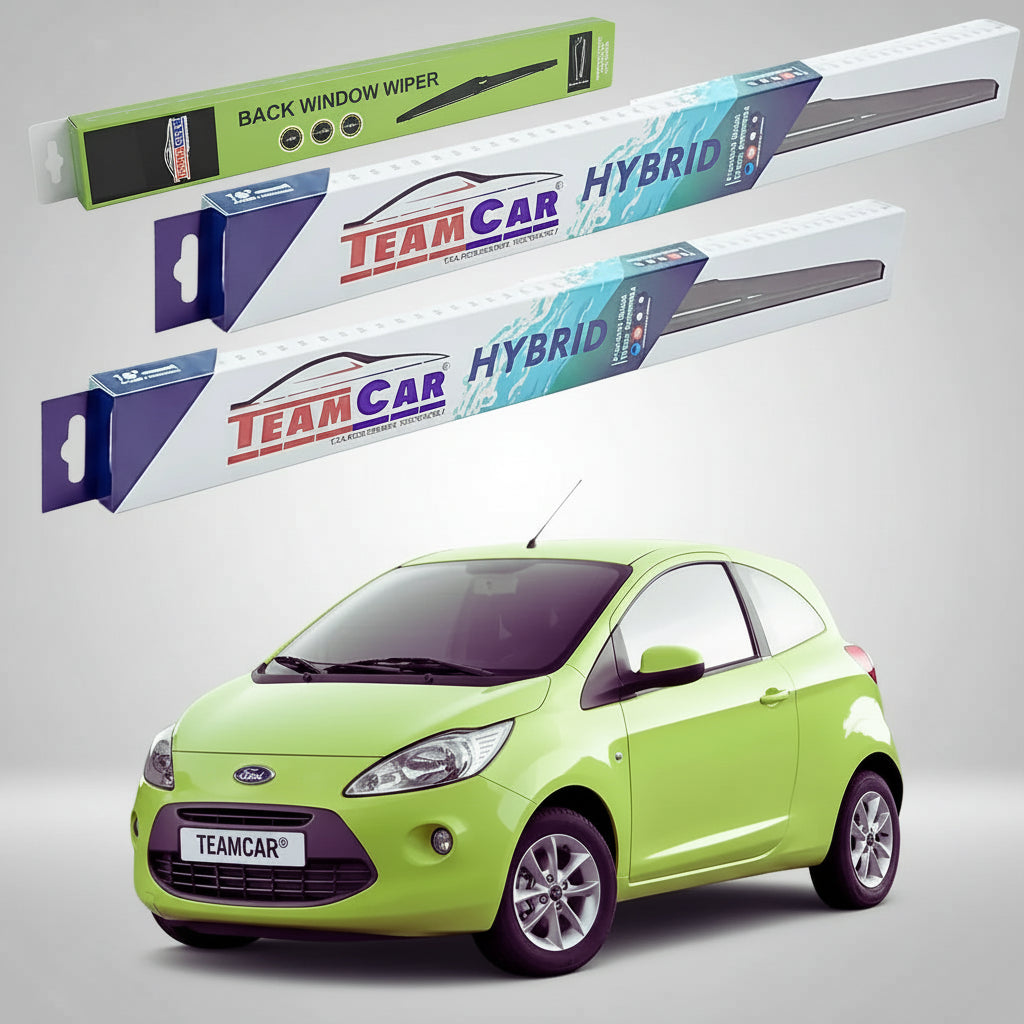 Ștergătoare Ford Ka Gen II RU8 Hatchback 2008-2010 | Set Față și Spate Hibrid – TeamCar®