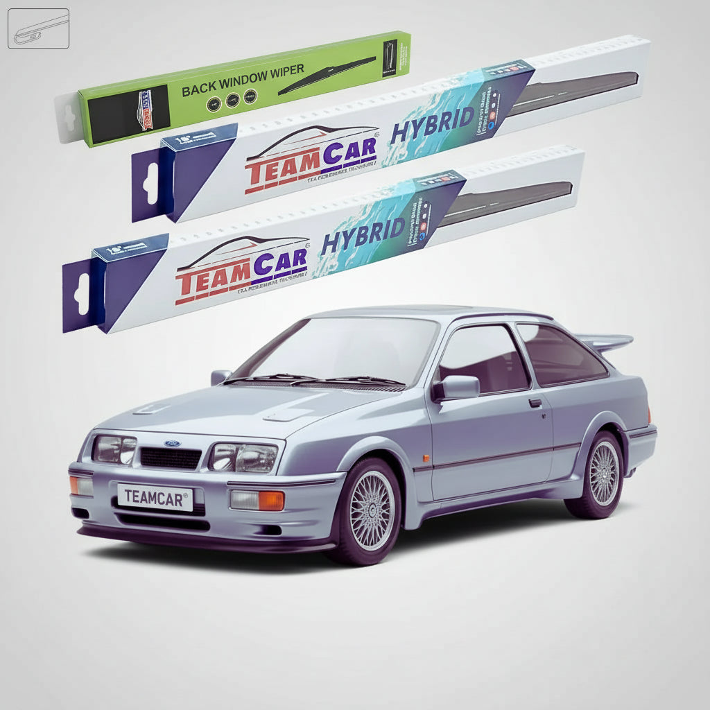 Ștergătoare Ford Sierra RS Cosworth Sedan 1987-1990 | Set Față și Spate Hibrid – TeamCar®