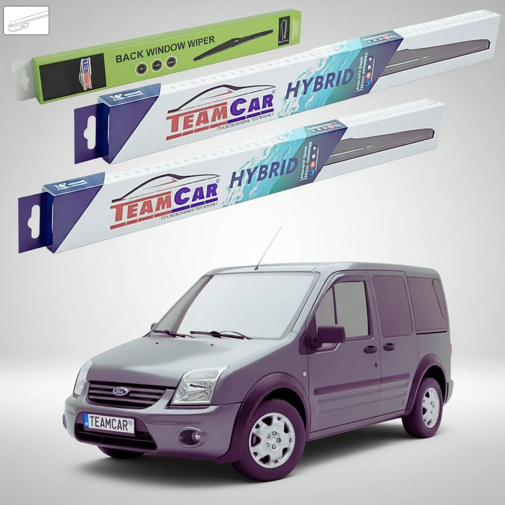 Ștergătoare Ford Tourneo Connect Gen I 2-Door 2002-2013 | Set Față și Spate Hibrid – TeamCar®