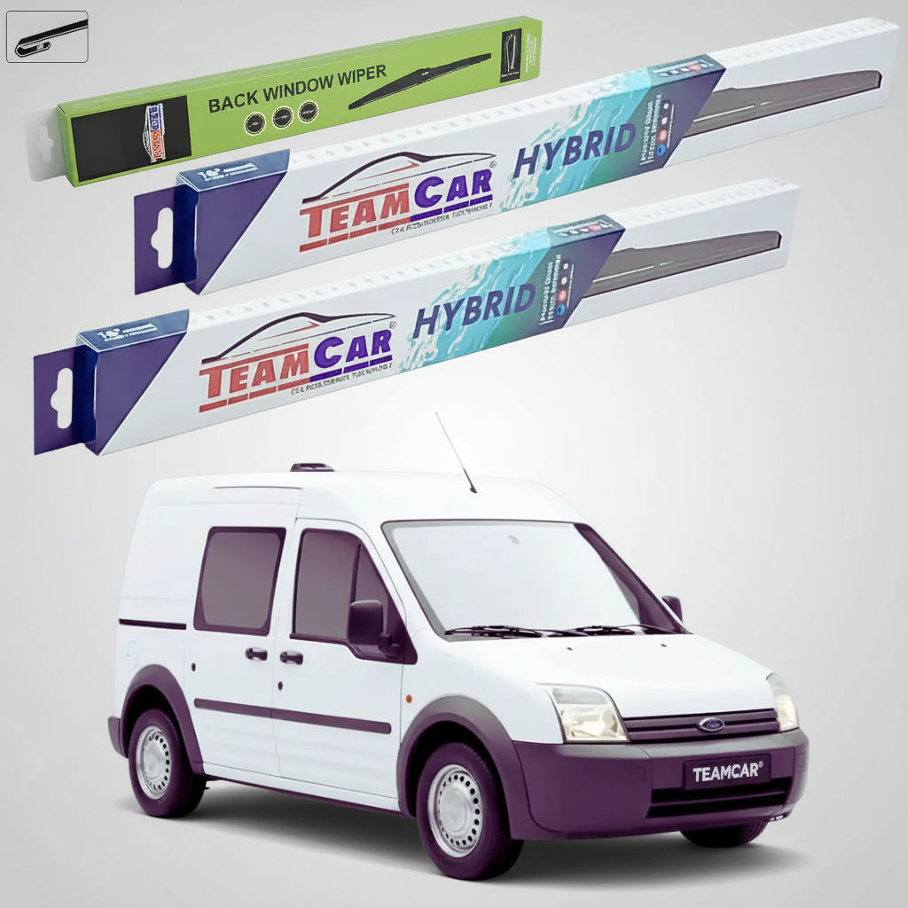 Ștergătoare Ford Transit Connect MK1 P65 Van 1-Door 2002-2013 | Set Față și Spate Hibrid – TeamCar®