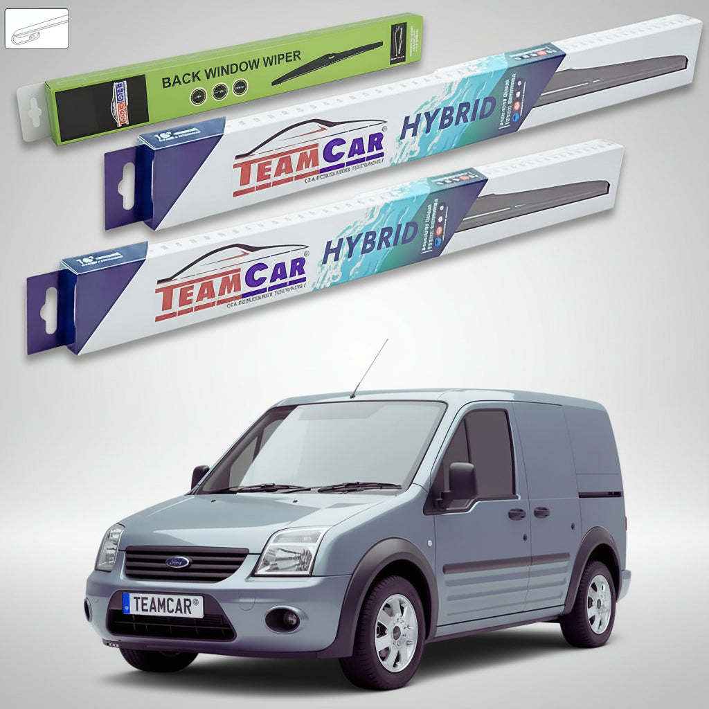 Ștergătoare Ford Transit Connect MK1 P65 Van 2-Door 2002-2013 | Set Față și Spate Hibrid – TeamCar®