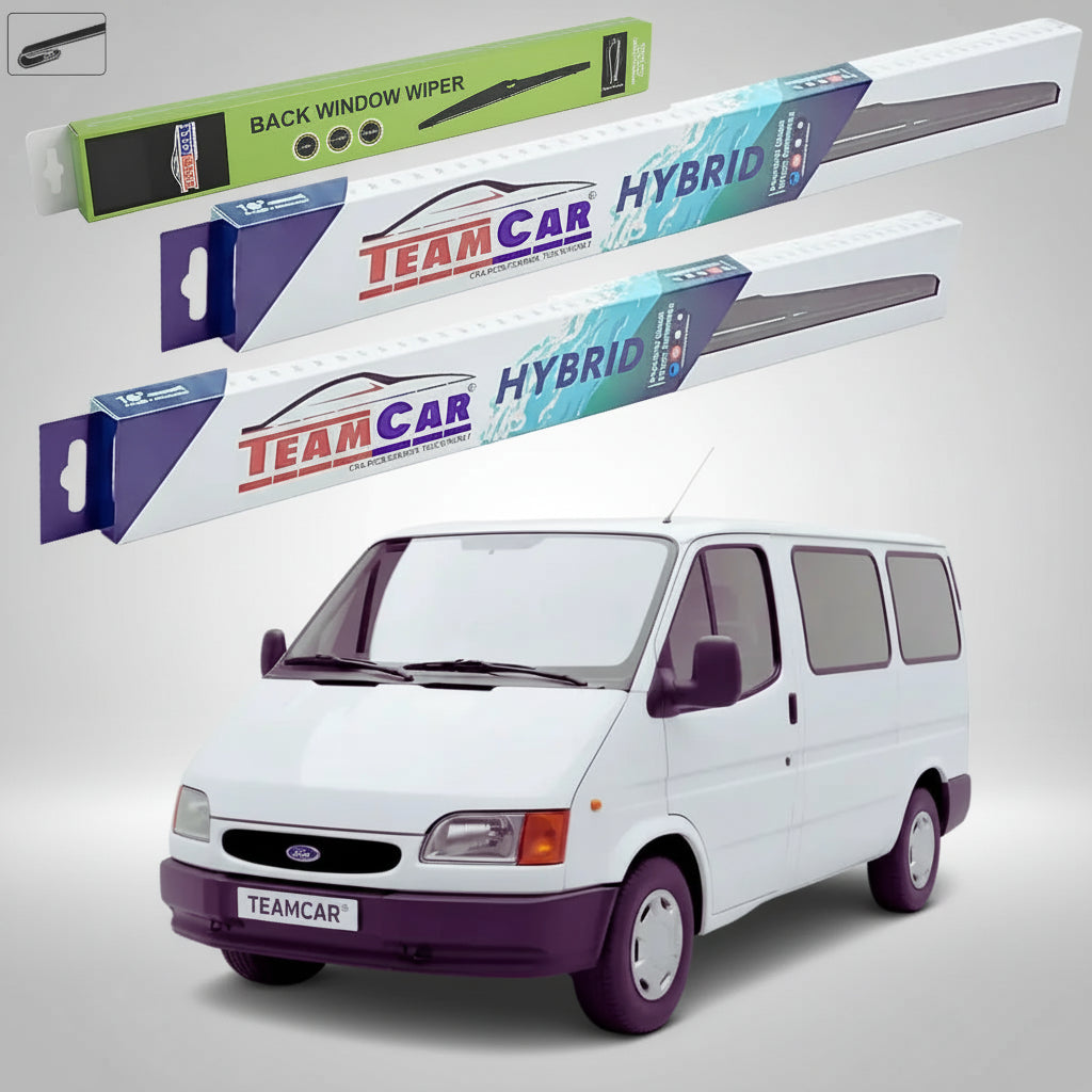 Ștergătoare Ford Transit Tourneo Gen IV VE83 1994-2000 | Set Față și Spate Hibrid – TeamCar®