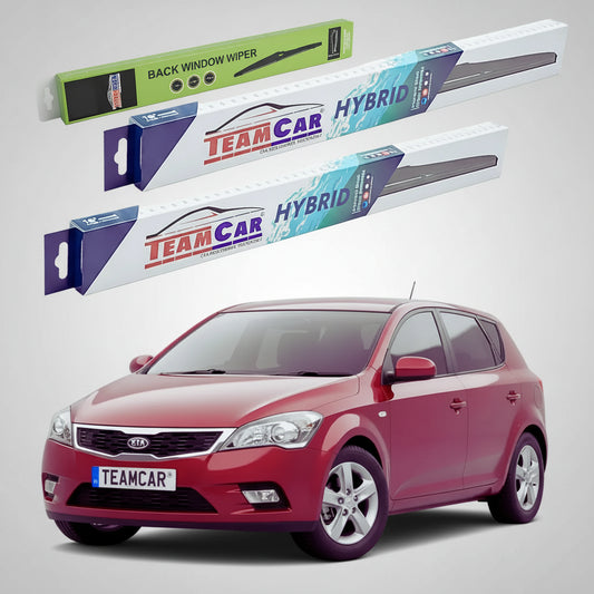 Ștergătoare Kia Ceed I ED Facelift 2009-2012 | Set Față și Spate Hibrid – TeamCar®