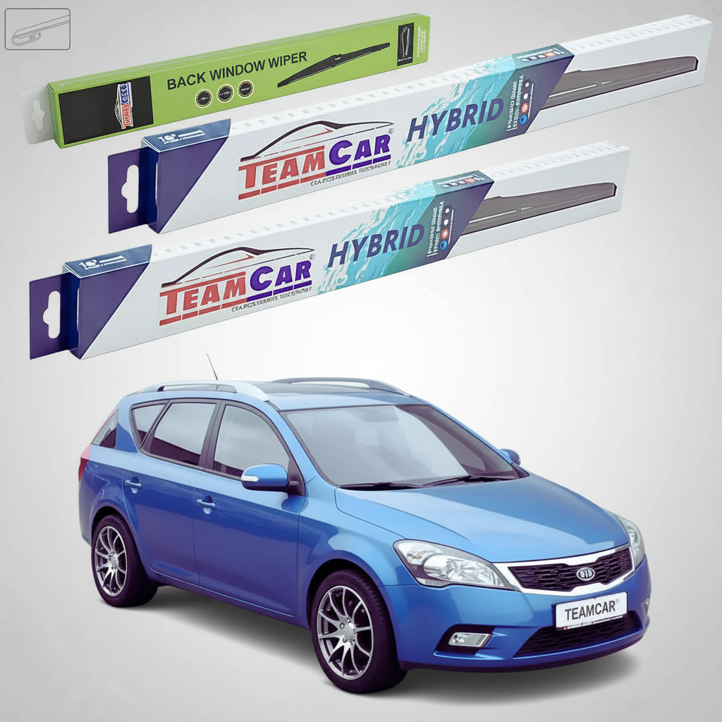 Ștergătoare Kia Ceed I SW Facelift ED 2009-2012 | Set Față și Spate Hibrid – TeamCar®