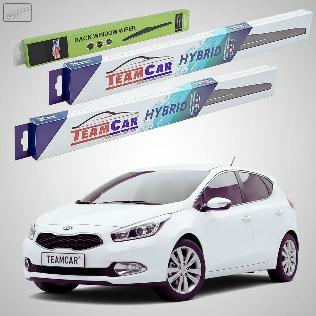 Ștergătoare Kia Ceed II JD 2012-2018 | Set Față și Spate Hibrid – TeamCar®