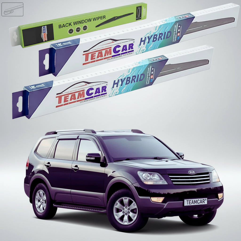 Ștergătoare Kia Mohave I HM SUV 2009-prezent | Set Față și Spate Hibrid – TeamCar®
