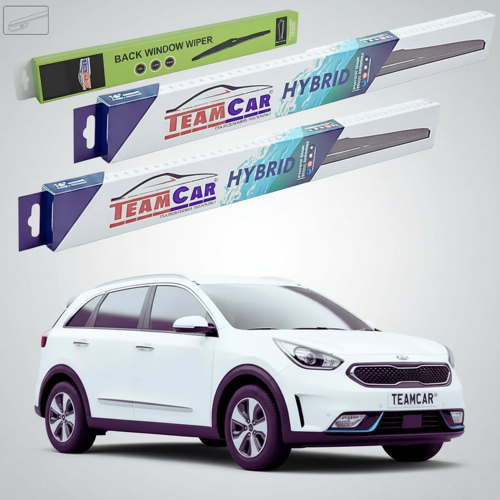 Ștergătoare Kia Niro I/II DE/SG2 SUV 2016-prezent | Set Față și Spate Hibrid – TeamCar®