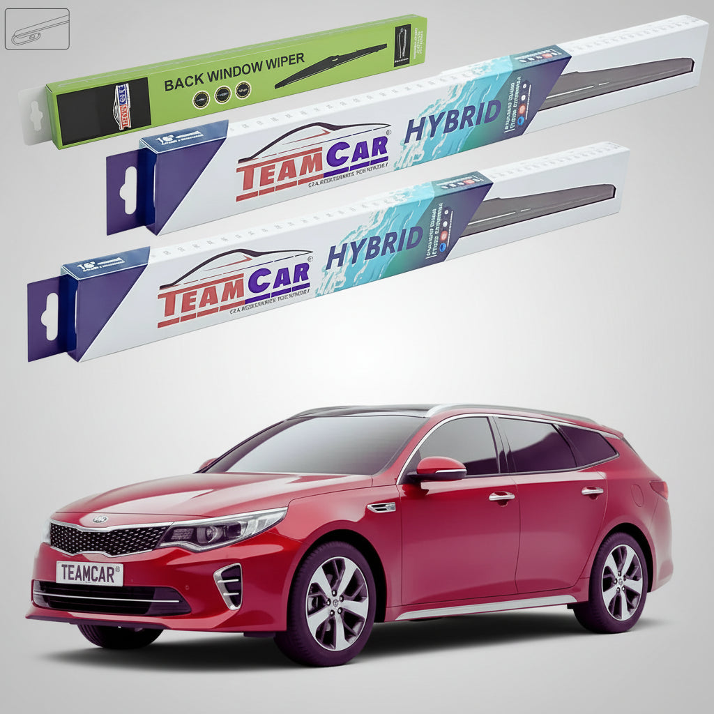 Ștergătoare Kia Optima Sportswagon IV JF Estate 2016-prezent | Set Față și Spate Hibrid – TeamCar®