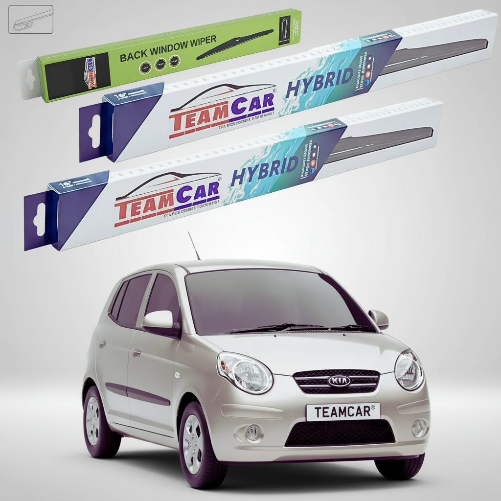 Ștergătoare Kia Picanto I BA Hatchback 2004-2011 | Set Față și Spate Hibrid – TeamCar®