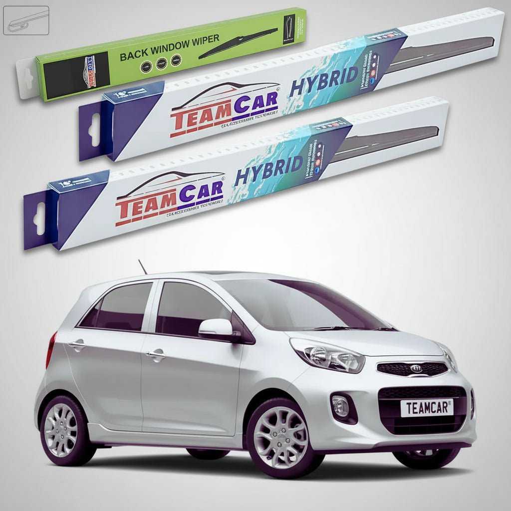 Ștergătoare Kia Picanto II TA Hatchback 2011-2017 | Set Față și Spate Hibrid – TeamCar®