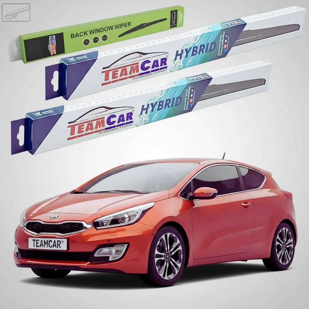 Ștergătoare Kia Pro Ceed II JD 2013-prezent | Set Față și Spate Hibrid – TeamCar®