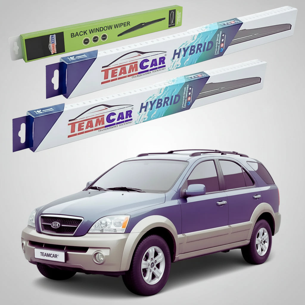 Ștergătoare Kia Sorento I JC SUV 2002-2009 | Set Față și Spate Hibrid – TeamCar®