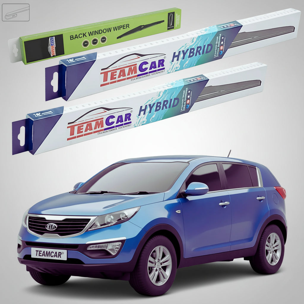 Ștergătoare Kia Sportage III SL SUV 2010-2015 | Set Față și Spate Hibrid – TeamCar®
