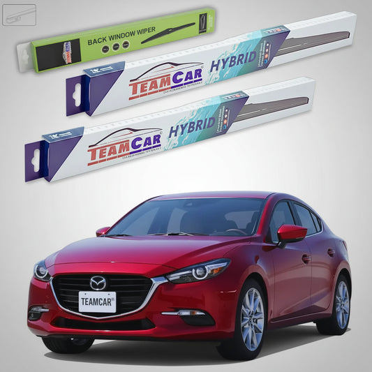 Ștergătoare Mazda 3 BM 2013-2016 | Set Față și Spate Hibrid – TeamCar®