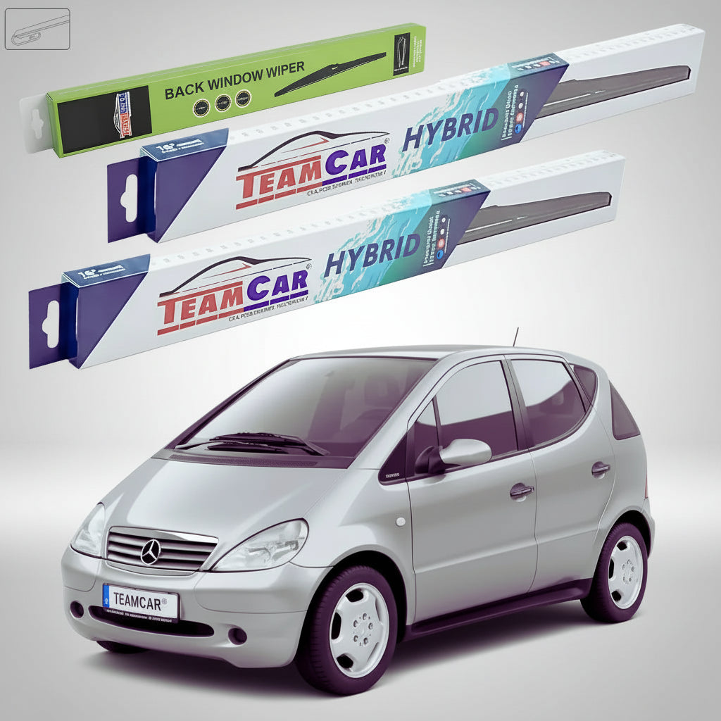Ștergătoare Mercedes-Benz Clasa A W168 1997-2004 | Set Față și Spate Hibrid – TeamCar®