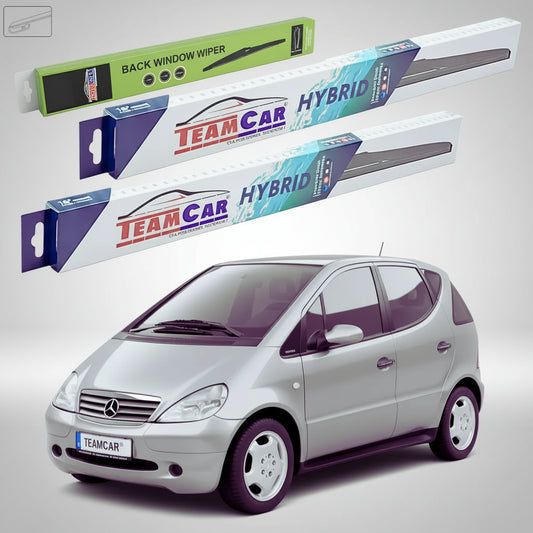 Ștergătoare Mercedes-Benz Clasa A W168 1997-2004 | Set Față și Spate Hibrid – TeamCar®