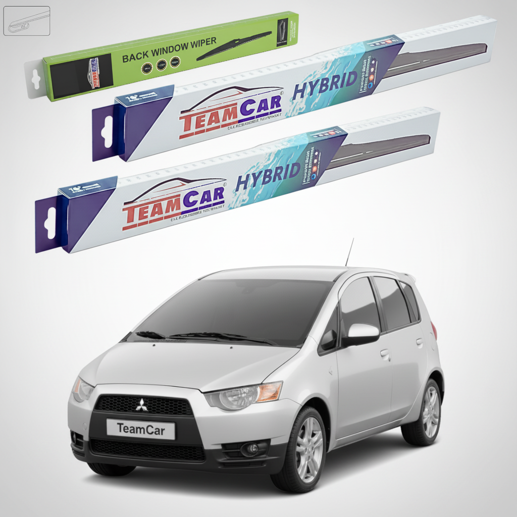 Ștergătoare TeamCar® pentru Mitsubishi Colt VII (Z3, Z2) 2008–2012 – Set Față și Spate Hibrid