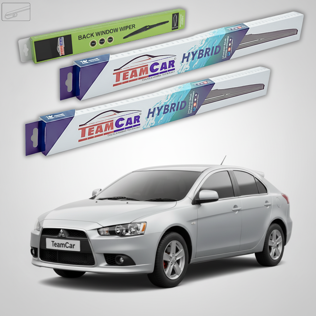 Ștergătoare TeamCar® pentru Mitsubishi Lancer Sportback (CX_A) 2008+ – Set Față și Spate Hibrid