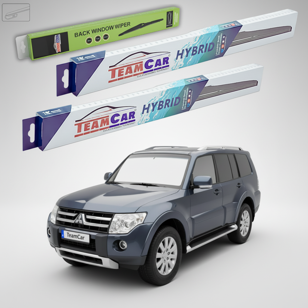 Ștergătoare TeamCar® pentru Mitsubishi Montero / Pajero IV (V80, V90) 2006–2009 – Set Față și Spate Hibrid