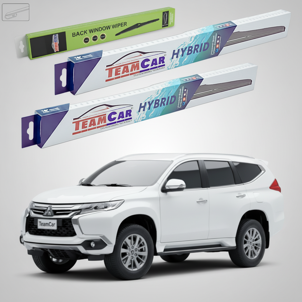 Ștergătoare TeamCar® pentru Mitsubishi Pajero Sport III / Montero Sport (KS) 2015–prezent – Set Față și Spate Hibrid