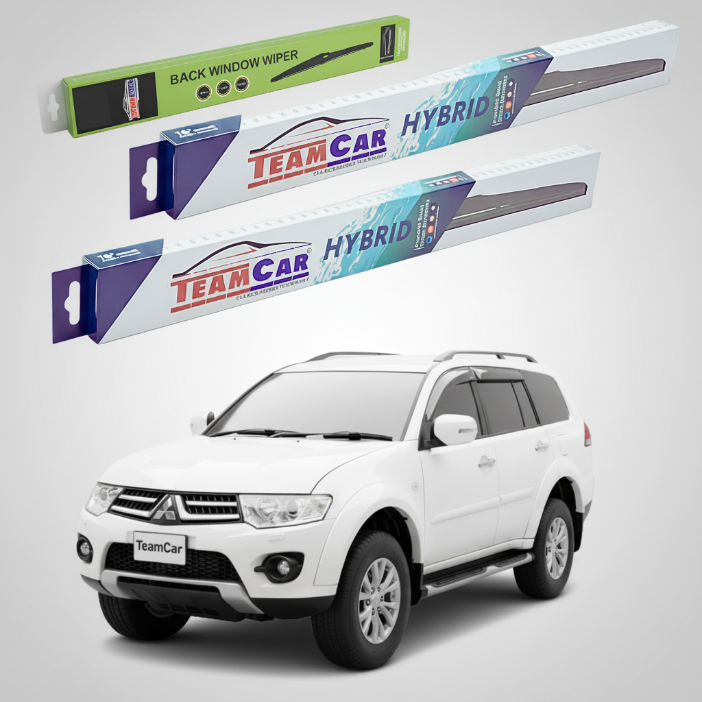 Ștergătoare TeamCar® pentru Mitsubishi Pajero Sport II (KH/KG) 2008–2016 – Set Față și Spate Hibrid