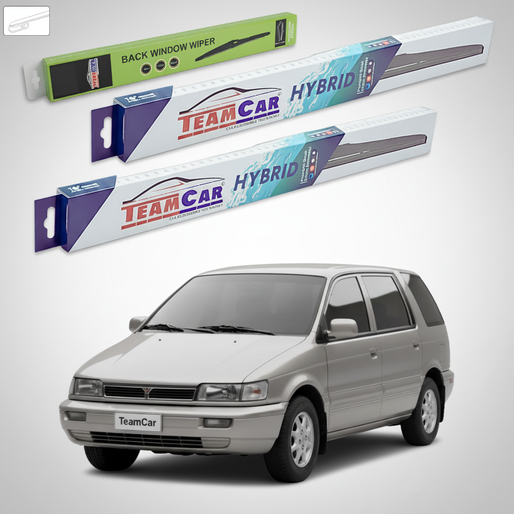 Ștergătoare TeamCar® pentru Mitsubishi Santamo MPV 1999–2004 – Set Față și Spate Hibrid