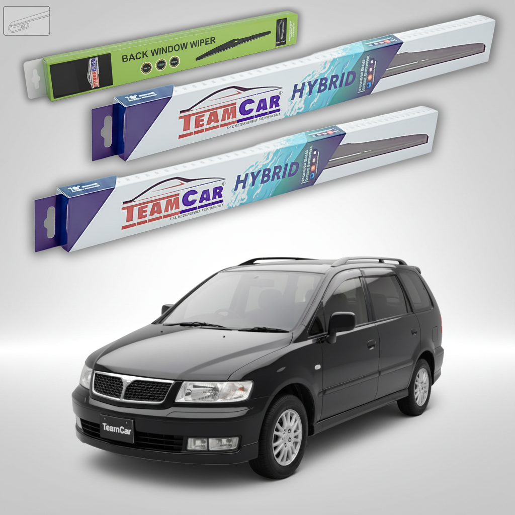 Ștergătoare TeamCar® pentru Mitsubishi Space Wagon III (N8_W, N9_W) 1998–2004 – Set Față și Spate Hibrid
