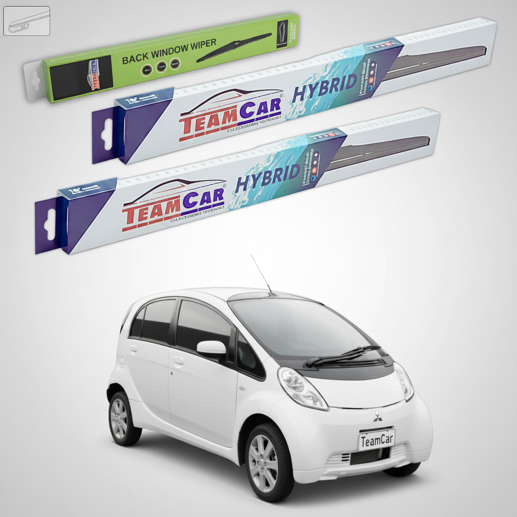 Stergator TeamCar pentru Mitsubishi i-MiEV Hatchback (HA_) 2010+ - Set Fata si Spate Hibrid