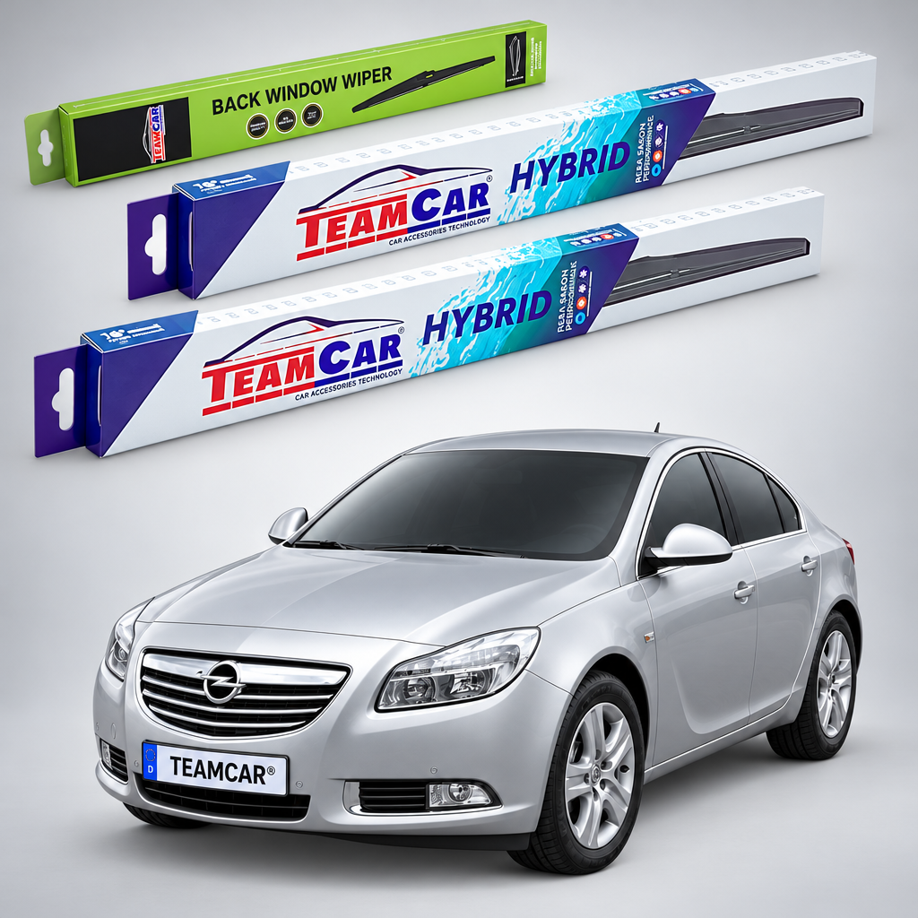 Ștergătoare Opel Insignia A Hatchback 2008–2017 | Set Față și Spate Hibrid – TeamCar®