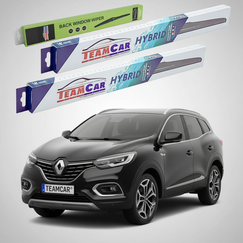 Ștergătoare Renault Kadjar I SUV 2017-prezent | Set Față și Spate Hibrid – TeamCar®