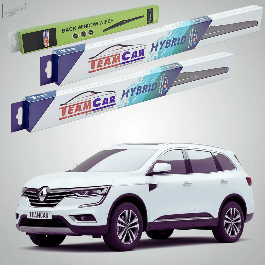 Ștergătoare Renault Koleos II SUV 2017-prezent | Set Față și Spate Hibrid – TeamCar®