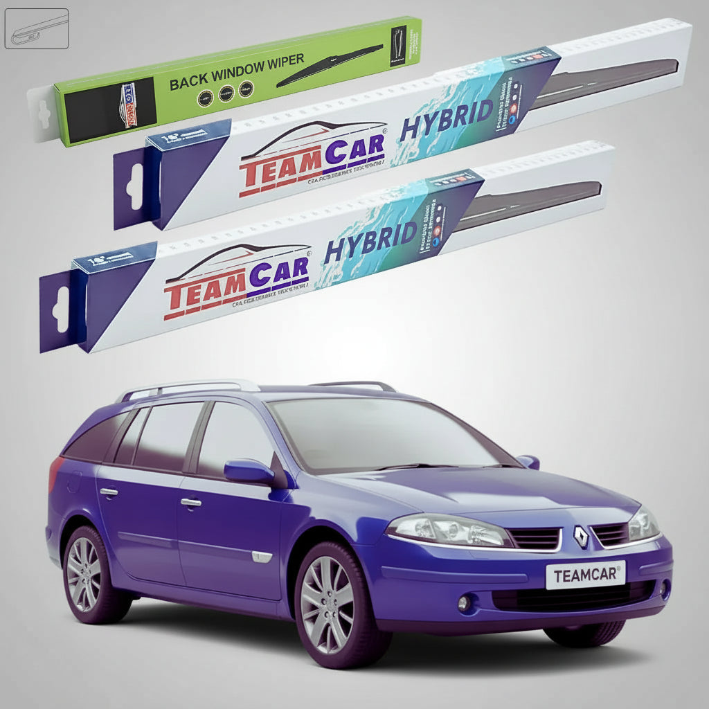 Ștergătoare Renault Laguna II Grandtour Break 2001-2007 | Set Față și Spate Hibrid – TeamCar®