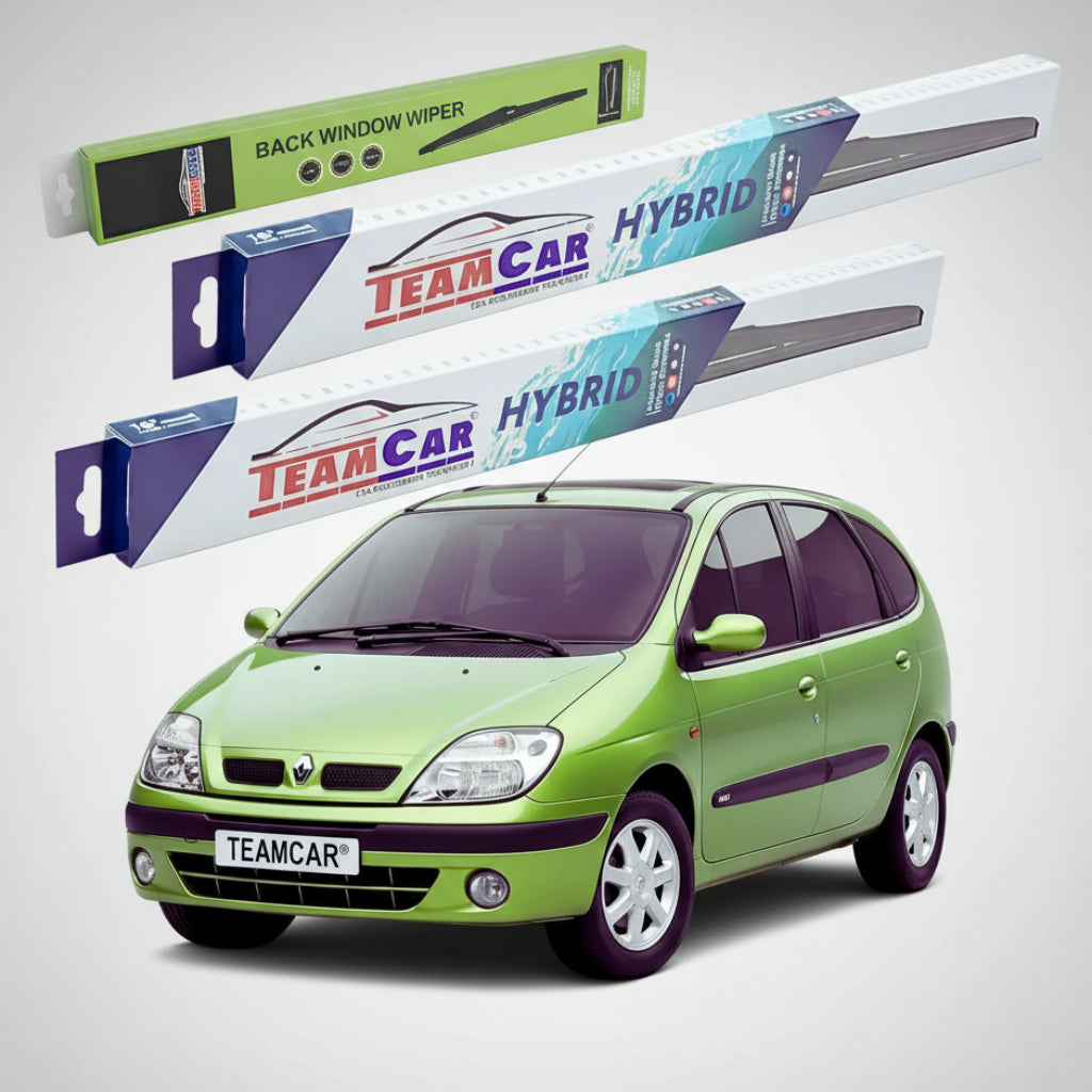 Ștergătoare Renault Scenic I Facelift 2000-2003 | Set Față și Spate Hibrid – TeamCar®
