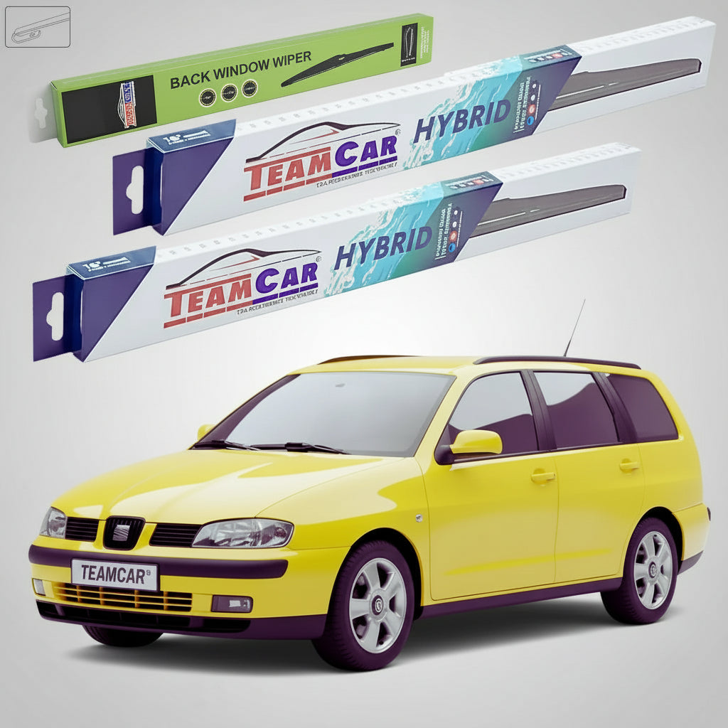 Ștergătoare Seat Cordoba Vario 6K5 1996-2002 | Set Față și Spate Hibrid – TeamCar®