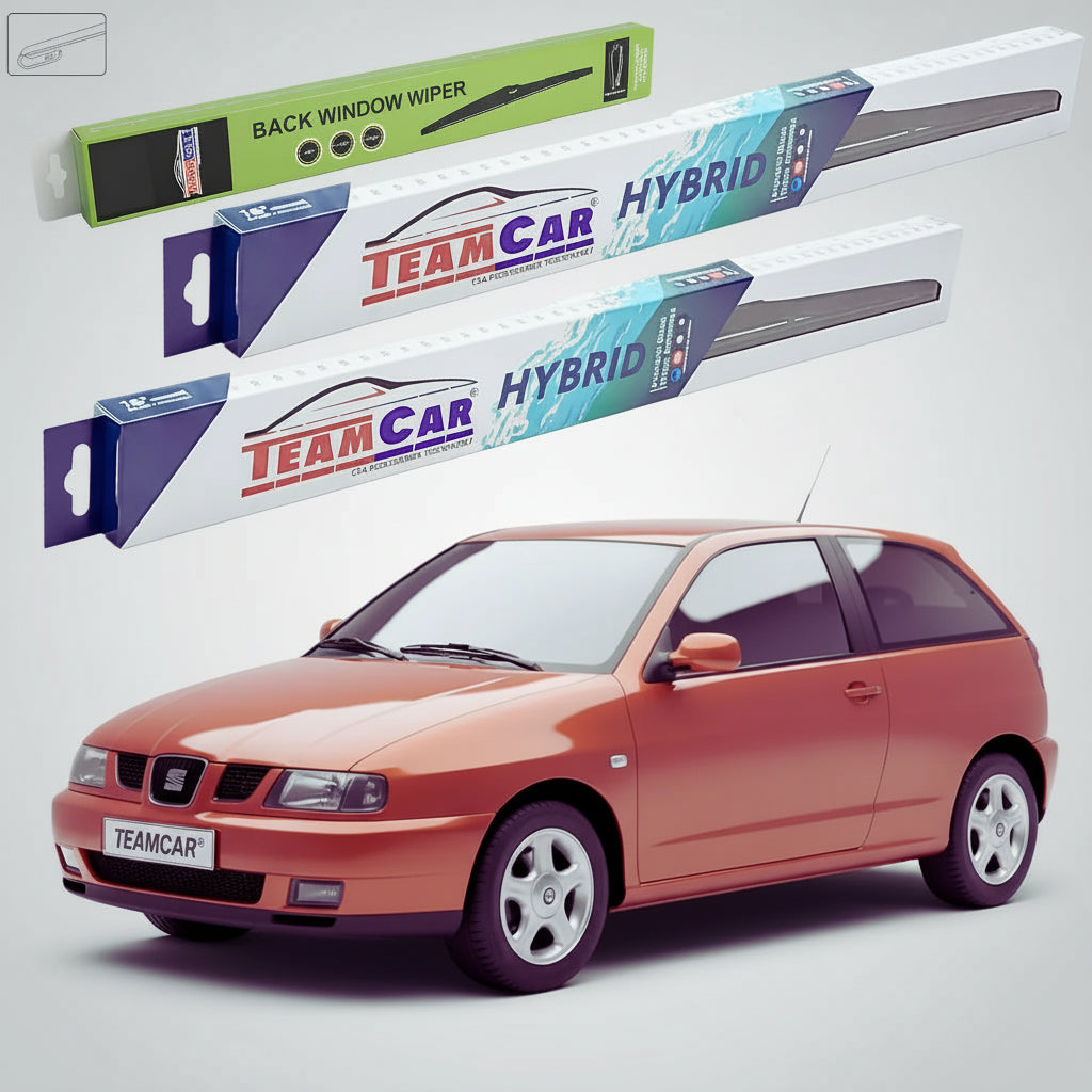 Ștergătoare Seat Ibiza 6K1 1993-2002 | Set Față și Spate Hibrid – TeamCar®