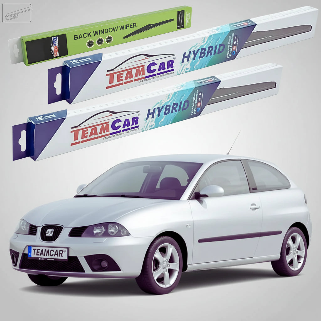 Ablaktörlők Seat Ibiza 6L1 2001-2006 | Hibrid első és hátsó szett – TeamCar®