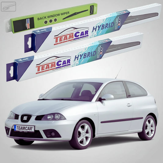 Ștergătoare Seat Ibiza 6L1 2001-2006 | Set Față și Spate Hibrid – TeamCar®