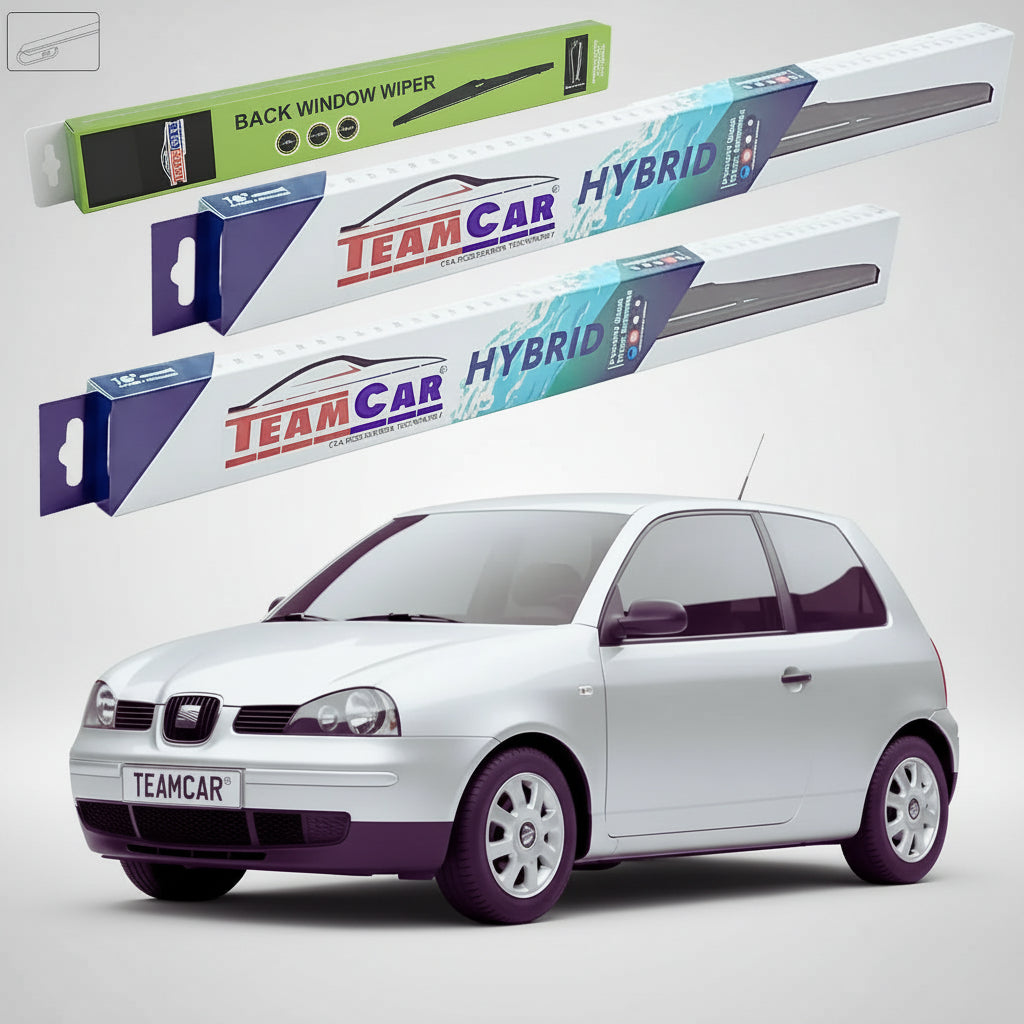 Ștergătoare Seat Arosa 6H 1999-2004 | Set Față și Spate Hibrid – TeamCar®