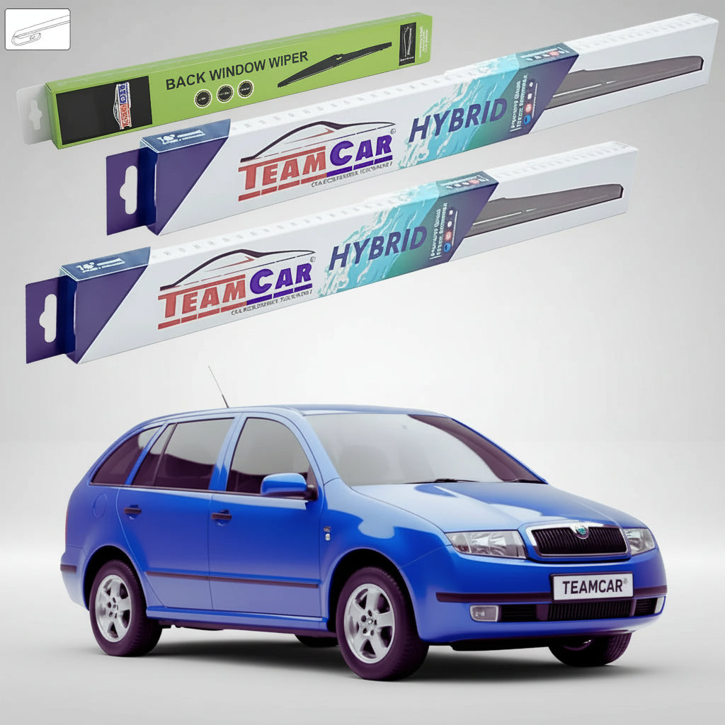 Ablaktörlők Skoda Fabia I Combi 6Y5 2000-2007 | Első+Hátsó Hibrid Szett – TeamCar®