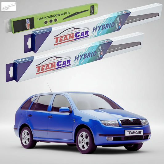 Ștergătoare Skoda Fabia I Combi 6Y5 2000-2007 | Set Față+Spate Hibrid – TeamCar®